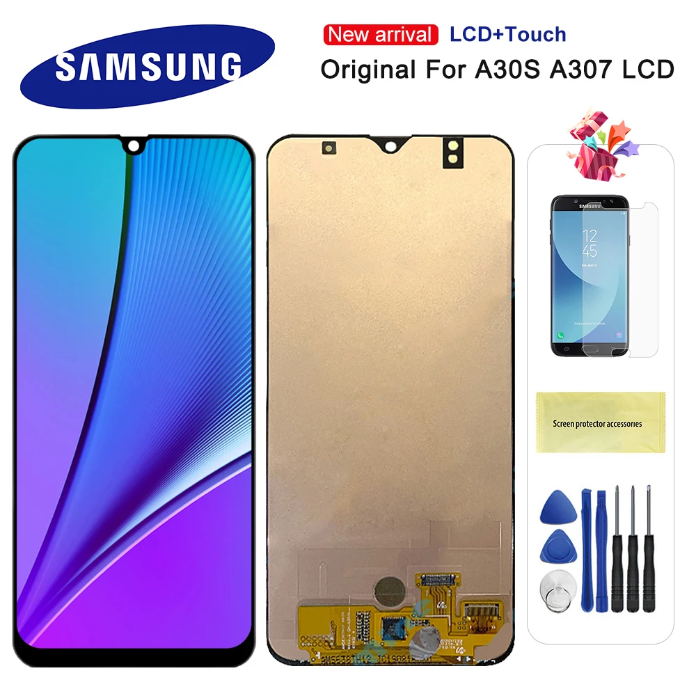 100% Оригинальный ЖК-дисплей для Samsung Galaxy A30S A307 A307F A307G A307YN сенсорный экран