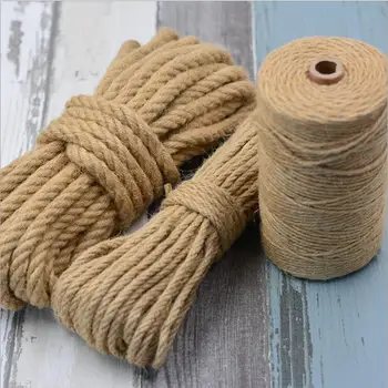 

10meter Handmade Hemp Linen Cords Rope To Tie Burlap Twine Rope String DIY Craft Decoration
