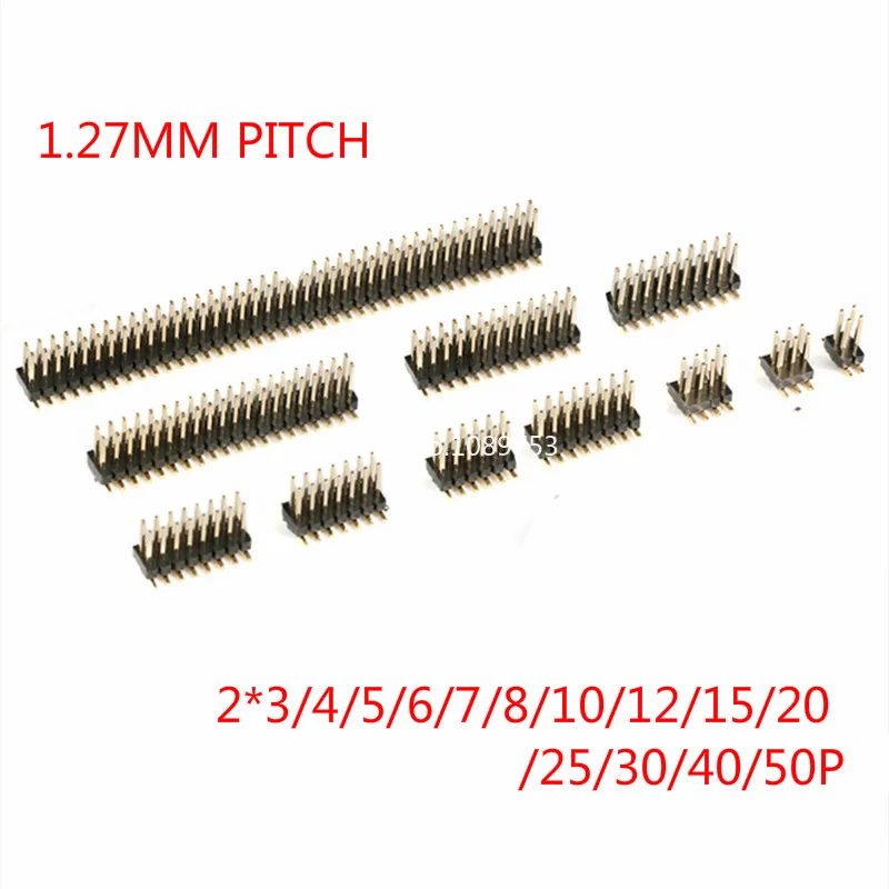 Details about   Pin Header Strip 1.27/2.0/2.54mm 4-50pin Single/Double Straight Male/Female L1SO 