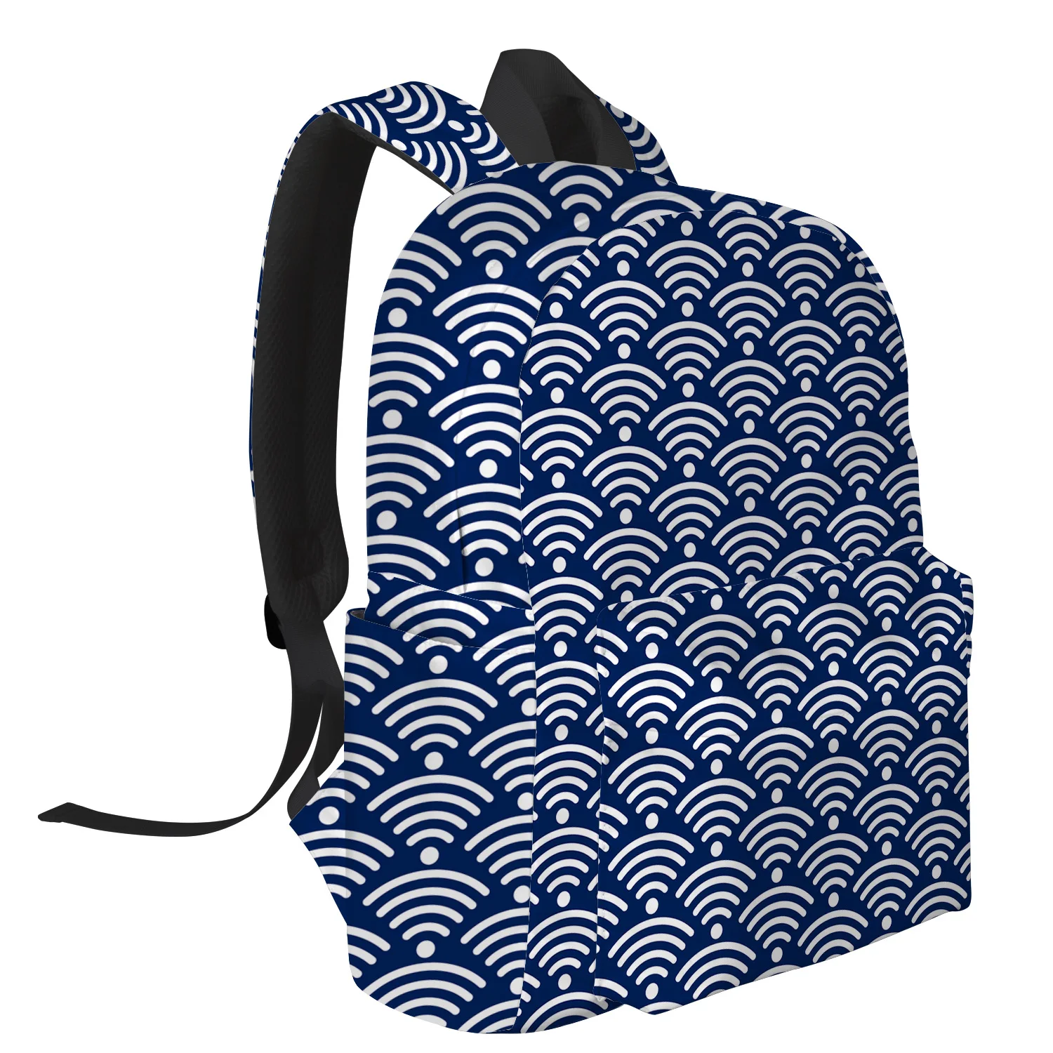 Japanese Wave Pattern Fashion Backpacks Outdoor Backpack Outdoor Explorer Wear Resistance Hiking Daypacks Travel Backpack Child