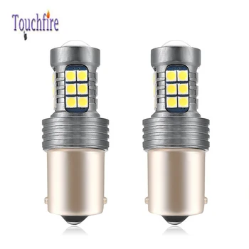 

2PCS P21W 1156 BA15S 7440 W21W 7443 WY21W T15 W16W LED Car Bulb 27LED 3030SMD Reverse DRL Light 12-24V Truck Bus Car White Amber