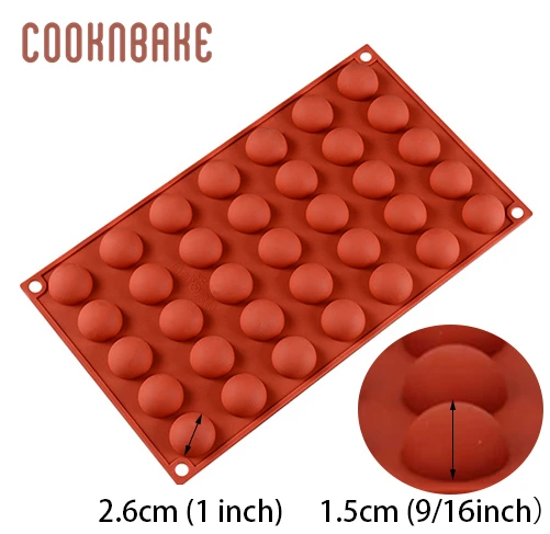 COOKNBAKE силиконовая форма для конфет шоколадный мини купол gummy ice cube лоток печенье инструмент для украшения торта DIY Рождество - Цвет: CDY-432