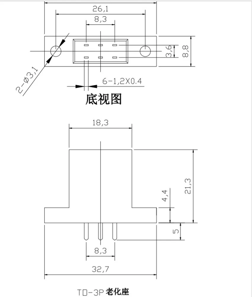 10 pcs Burn In Socket 3 Poles for Diode Triode