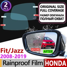 Для Honda Fit Jazz 2008~ полное покрытие противотуманная пленка зеркало заднего вида аксессуары наклейки Shuttle GE6 GK5 2009 2010