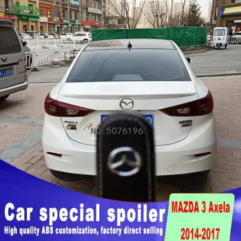 

For Mazda 3 Spoiler High Quality ABS Material Car Rear Wing Primer Color Rear Spoiler For Mazda 3 Mazda3 Spoiler 2014-2017