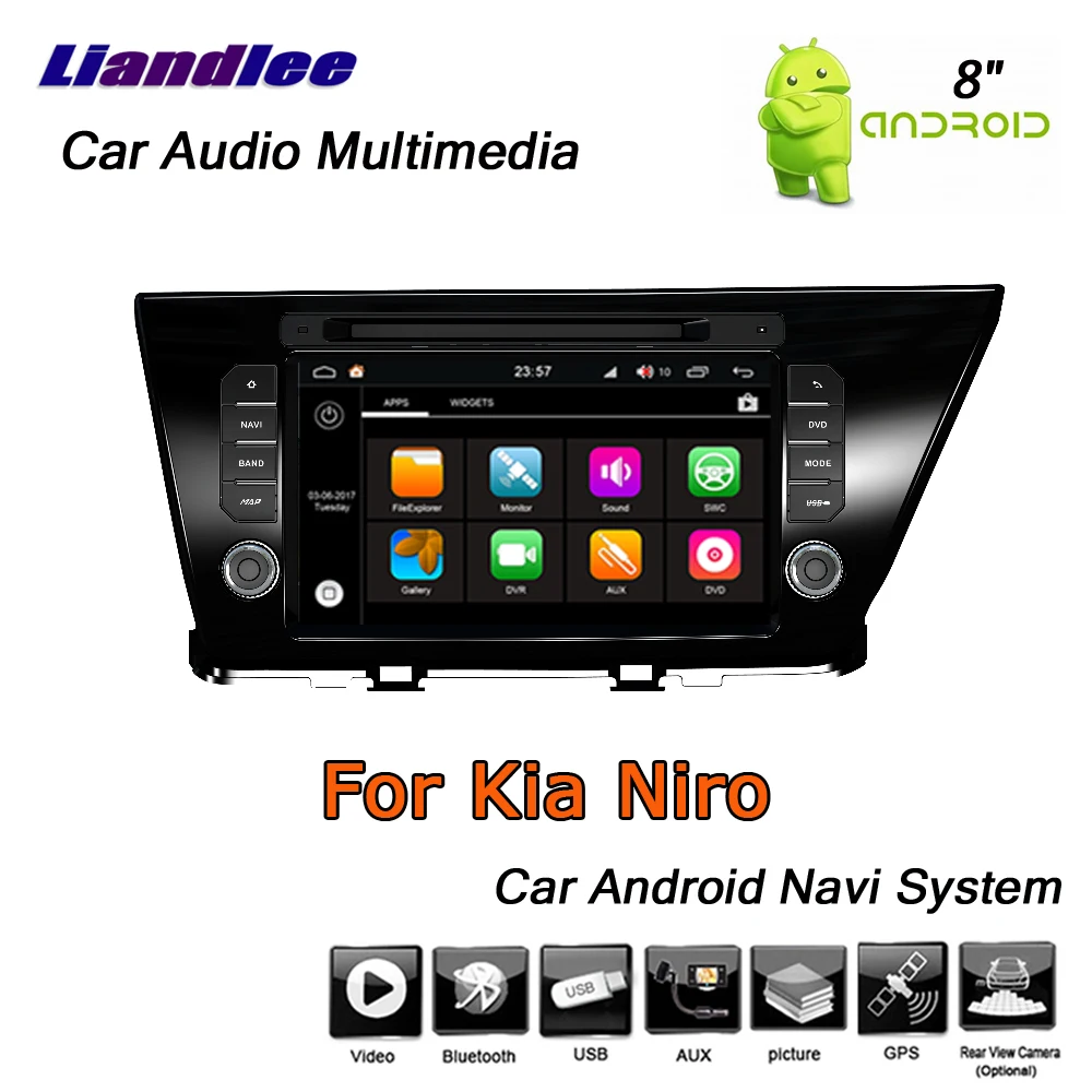 

Liandlee Android 8 UP For Kia Niro 2016~2019 Stereo Car Radio Carplay Camera Wifi BT FM GPS Map Navi Navigation System No CD DVD