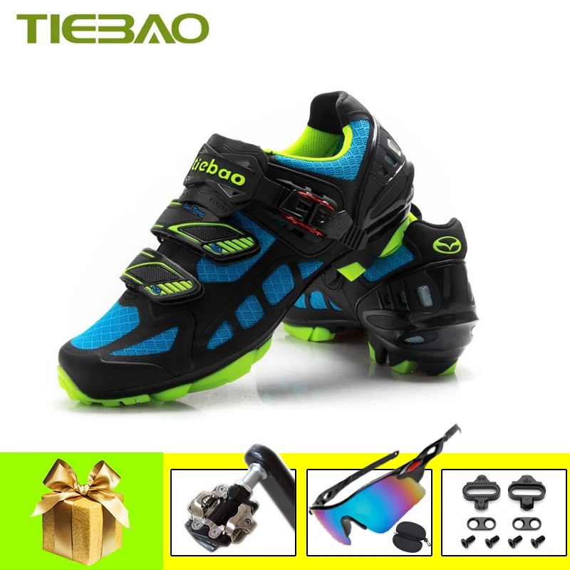 

Tiebao Professional Men Cycling Sneakers Add Mtb Bicycle Pedals Sapatilha Ciclismo Spd Shoes Breathable Self-Locking Susperstar