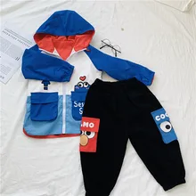 Международная торговля, детская одежда, осенняя одежда, унисекс, стиль, для мужчин и женщин, для детей, Улица Сезам, повседневные штаны для малышей, чистый хлопок