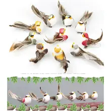 12 шт. искусственная пена перо Моделирование Птица домашний сад свадебные украшения