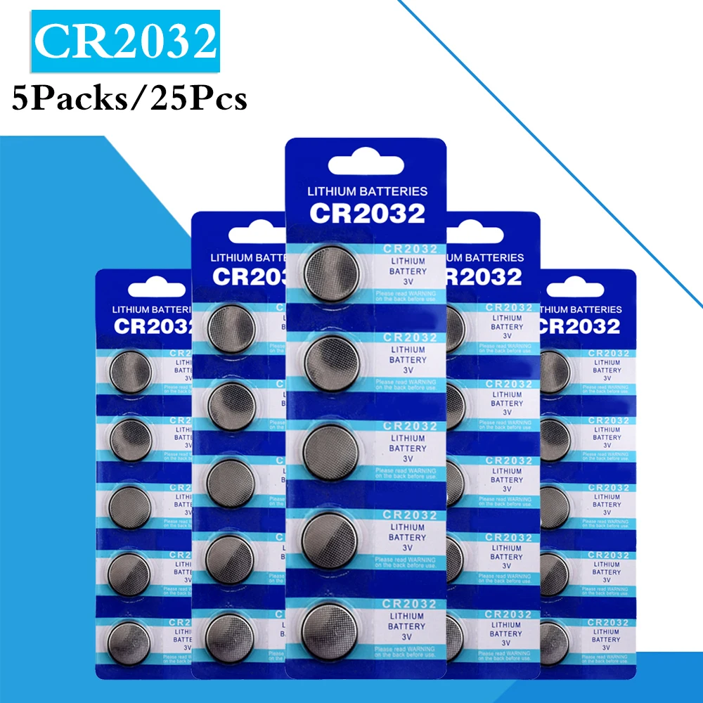 Батарейки CR2032 кнопочные литиевые элементы питания BR2032 DL2032 ECR2032 3 в CR 2032 для часов