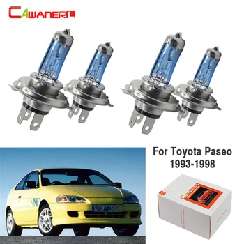 

Cawaner 4 X 100W Halogen Lamp 4300K 12V Car Light Headlight Hi/Lo Beam High Power For Toyota Paseo 2-Door 1.5L 1993-1998
