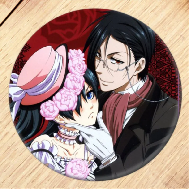 Anime Black Butler Brooch Pin Cosplay Badge Accessories For Clothes Backpack Decoration Children's gift B003
