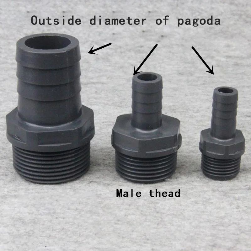 Hose Pipe Fitting Pipe Fitting Water Pipe Fitting Pagoda Connector Soft Water Pipe Connector UPVC Fittings Irrigation Hose Parts 1 Pcs