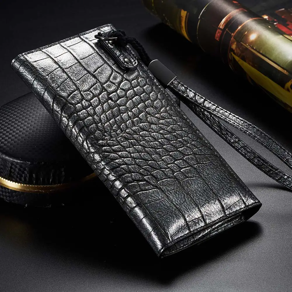 6.5 inch Universal Crocodile Leather Wallet Case For iPhone 11 Pro MAX XS XR Huawei P30 lite Samsung A50 A51 Phone Bag Pouch iphone 8 plus leather case