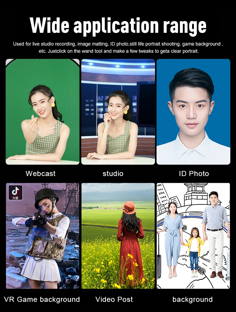 2 in 1 Green Blue Background Collapsible Screen Panel Backdrop Reflector for Pho