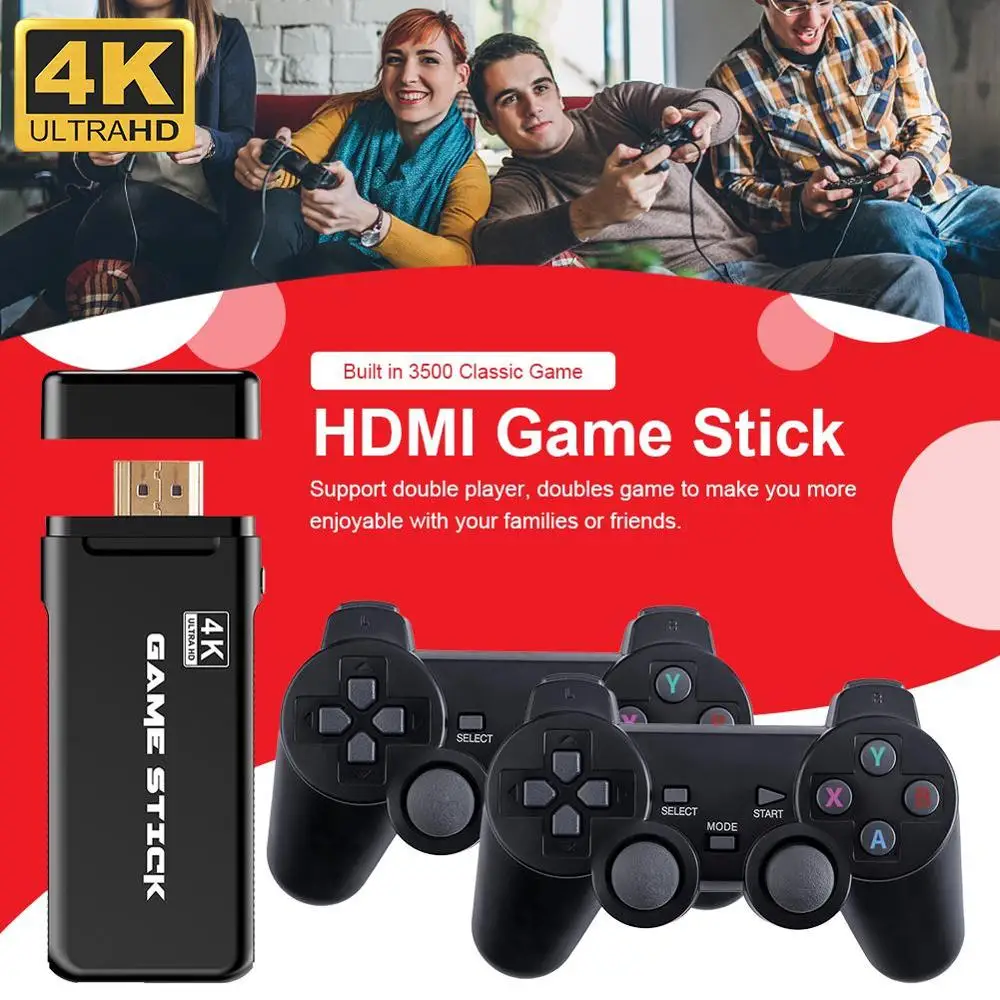 Новая беспроводная USB консоль 4K Games 3500 Классическая Игровая приставка для
