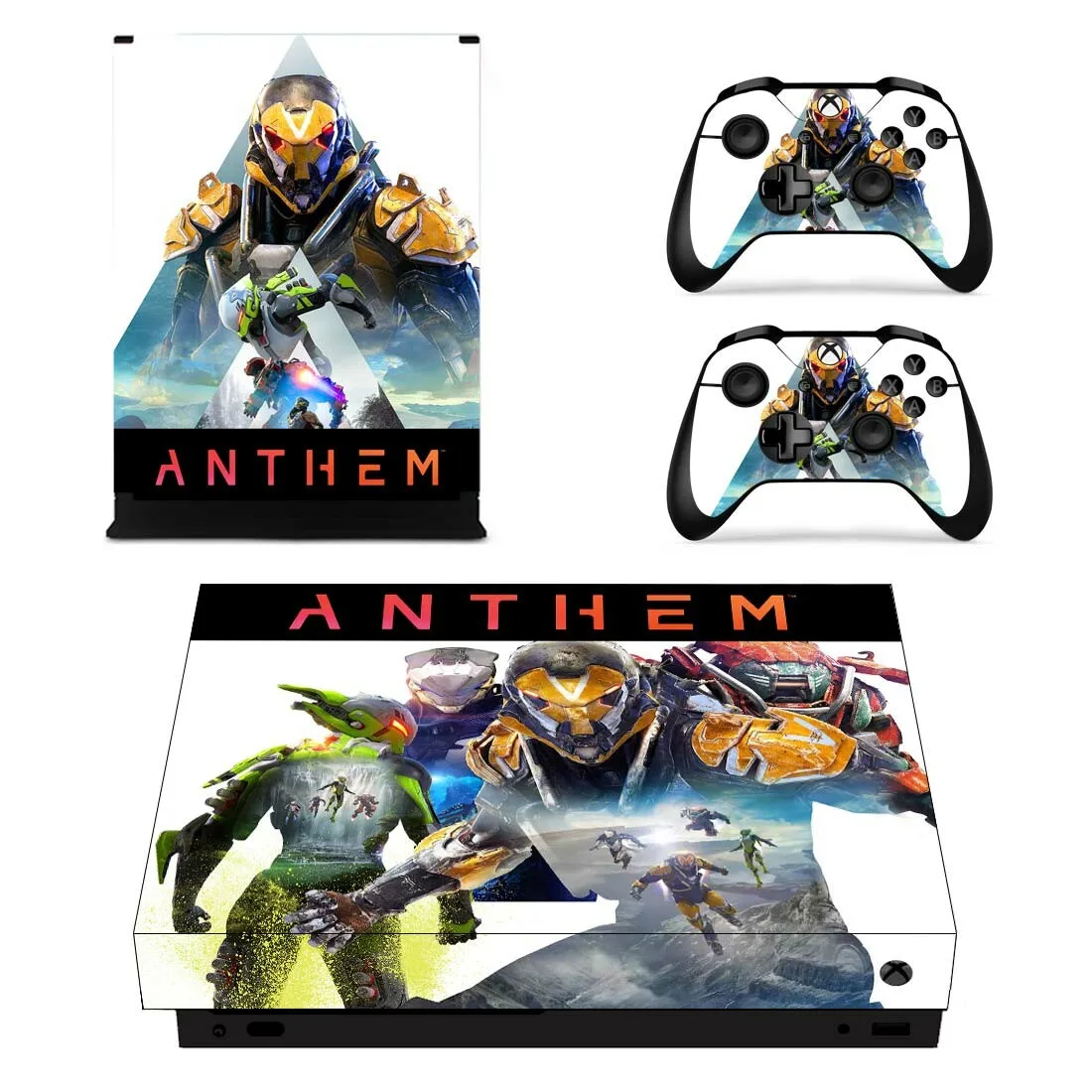 Стикеры s Anthem для Xbox One X виниловое покрытие наклейки Стикеры Adesivo для Xbox one X консоли пульта дистанционного управления скины