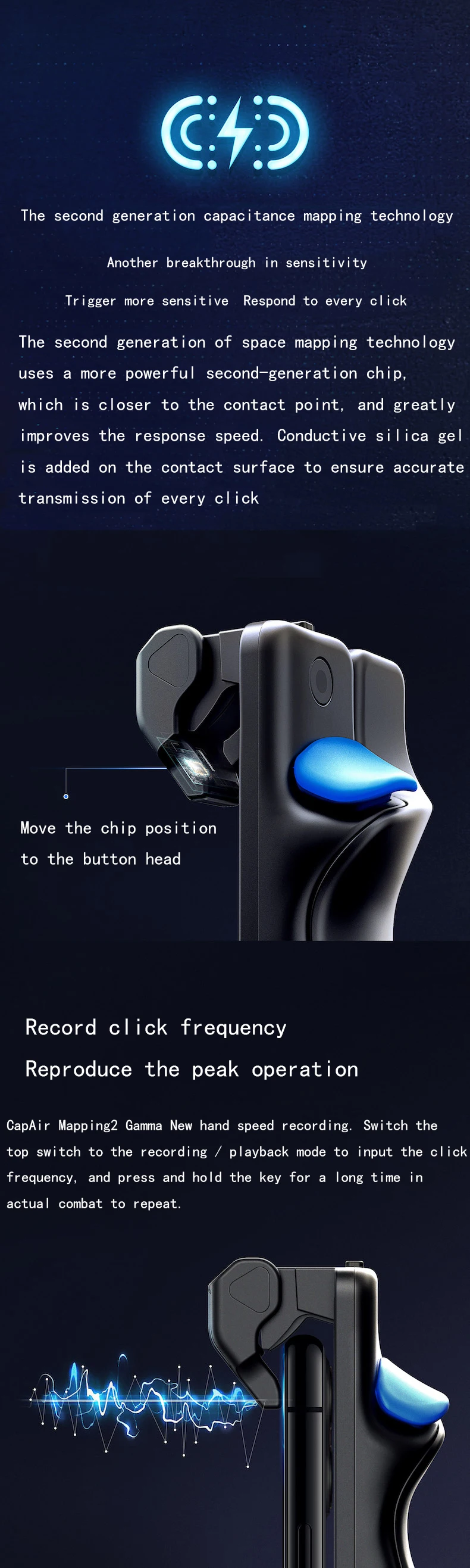 2021 Flydigi New shadow sting Triggers pubg game trigger mobile gamepad hand-held shooting controller for Android and ios