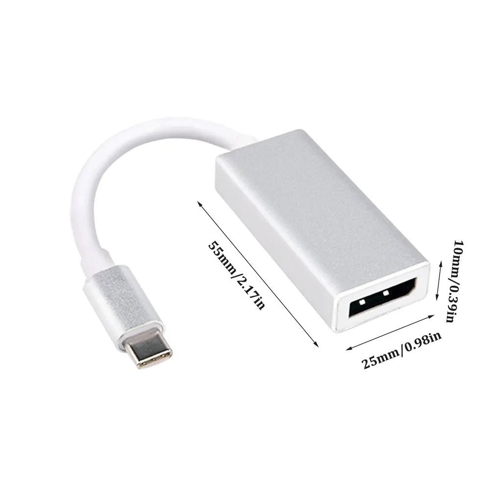 1Pc Adapters USB 3.1 Type C To 4K Mini DP DisplayPort Female Type-c Adapter Cable For Macbook Mobile Phone Accessories& Parts