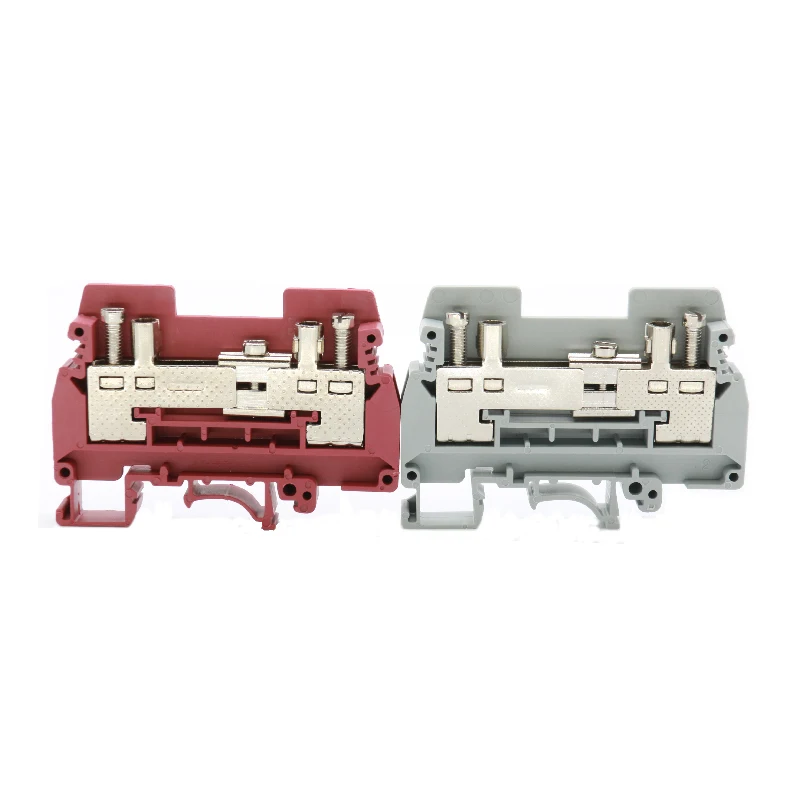 10 Pcs URTK/S Din 레일 유형 전류 테스트 터미널 와이어 전기 범용 커넥터 블록 나사 연결 UK-6S