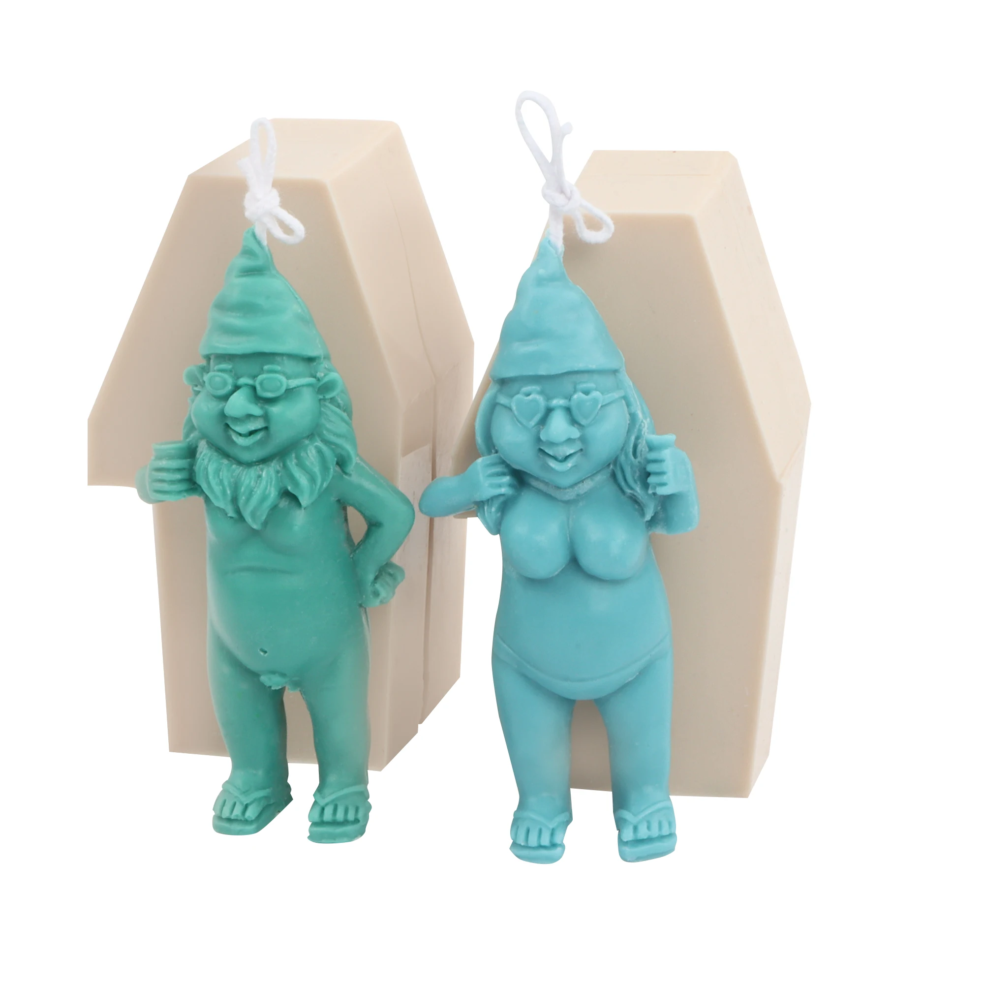 

Christmas Funny Santa Claus For Friends Classmates Party Surprising Presents Silicone Soap Candle Mold