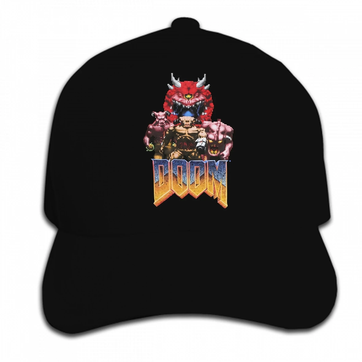 Print Custom Baseball Cap Hot Topic Doom Classic Demons Summer Style Funny Free Shipping Hat Peaked cap | Аксессуары для одежды