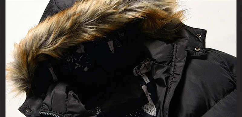 Drop Shipping-25 'C Winter Jacket Men New Parka Coat Men Down Keep warm Fashion