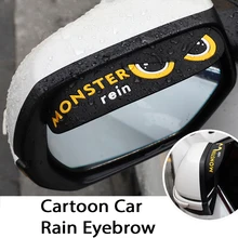 

Cartoon Car Rearview Mirror Cute Rain Eyebrow Auto Mirror Protector Weatherstrip Rain Shield Shade Cover Guard For Universe Car