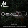 MEREDITH 50PCS Pike Fishing Accessories Connector Pin Bearing Rolling Swivel Stainless Steel Snap Fishhook Lure Swivels Tackle 4