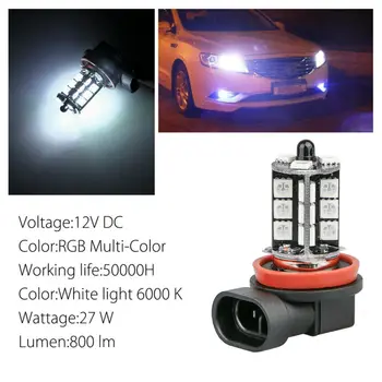 

Replacement LED bulbs W/ Wireless IR Remote Fog Light Driving 6000K 800LM
