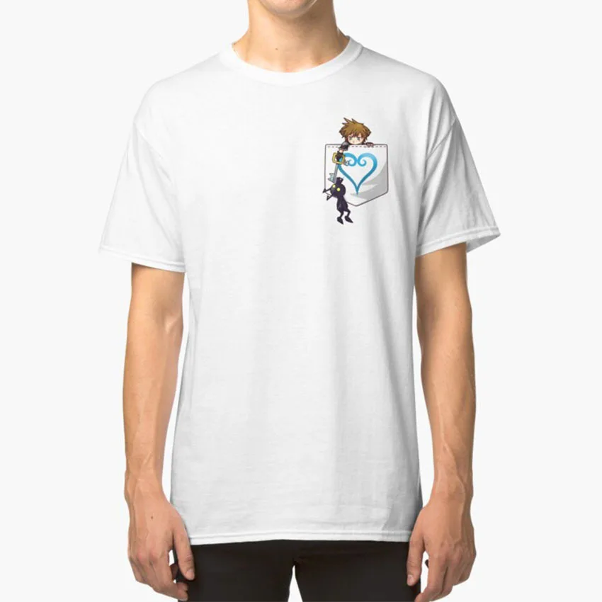 Sora Pocket Buddy T-Shirt Kingdom Hearts Sora Sleeveless Pocket Videogioco Chibi