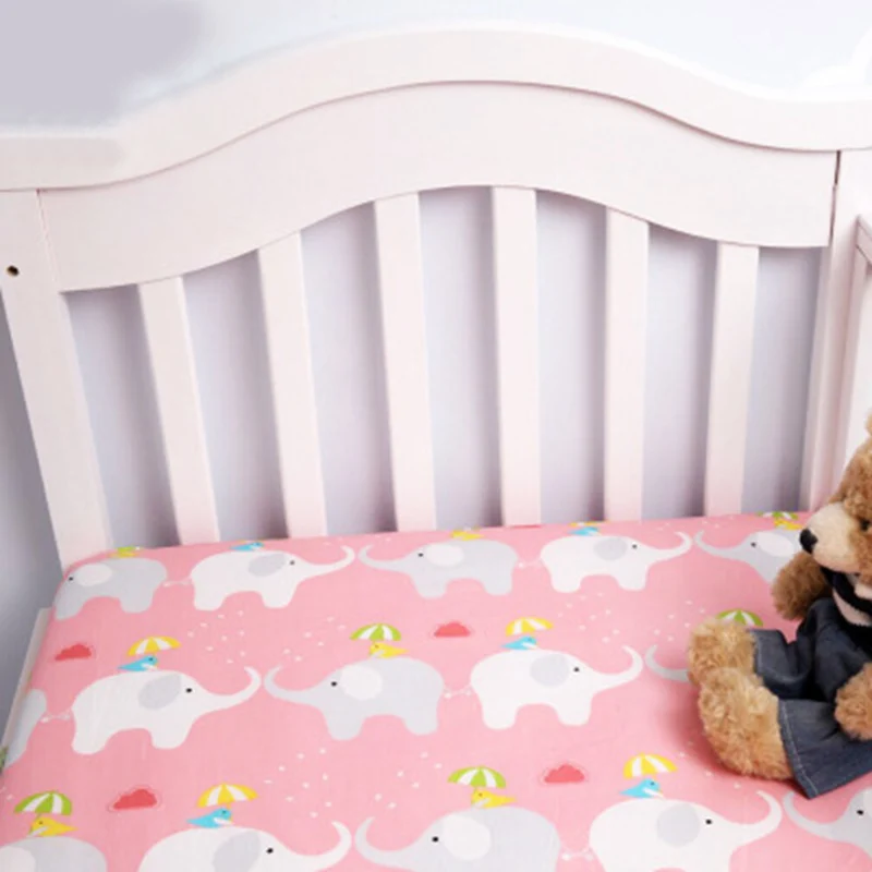 Хлопковый простынь, мягкий дышащий матрас для детской кровати, покрывало, постельные принадлежности для новорожденных, размер 130*70 см