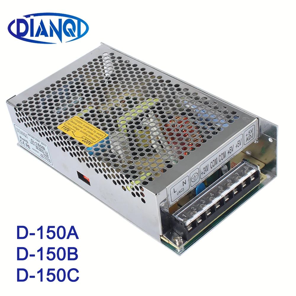 DIANQI fonte de alimentação Dupla saída D-150A 5V10A 12V8A D-150B 5V6A 24V5A D-150C 12V6A 24V3A conversor ac dc