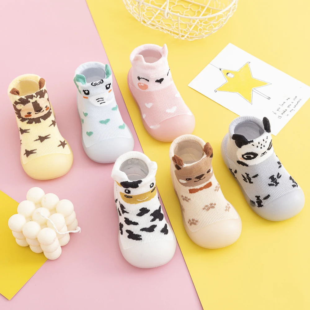 spring baby sock shoes cute animal style floor shoes chidren anti-slip home
