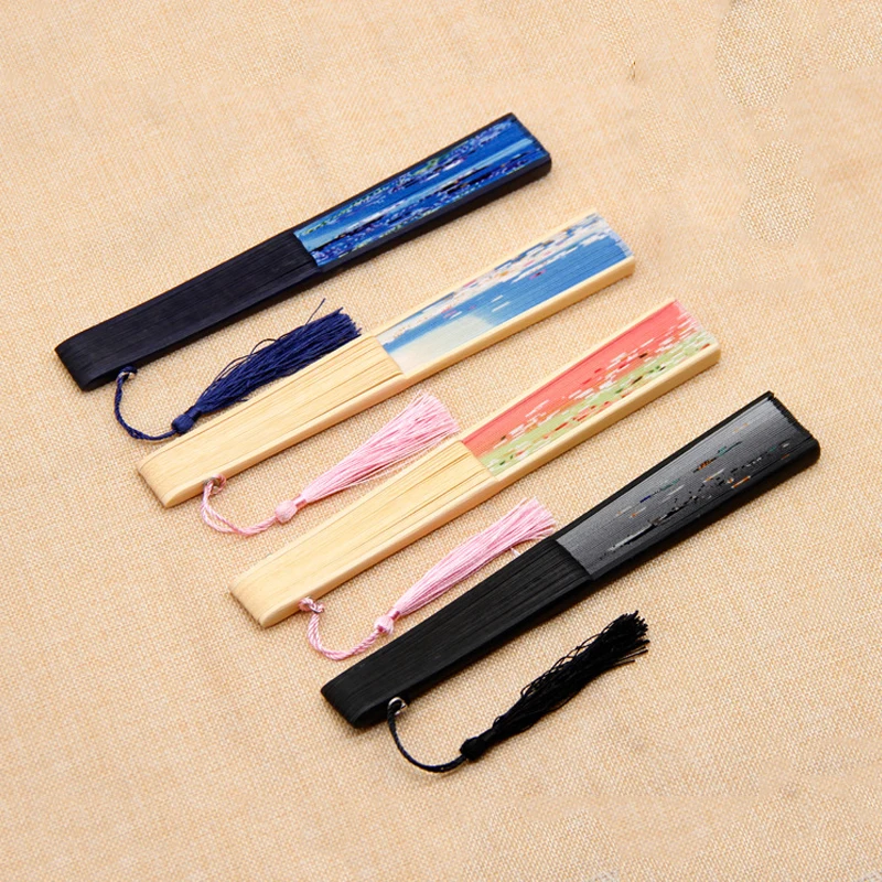 Folding Fan New Portable Silk Folding Fan Retro Chinese Style Hand Fan Home Decoration Ornaments Party Wedding Pocket Art Crafts Gifts Decor