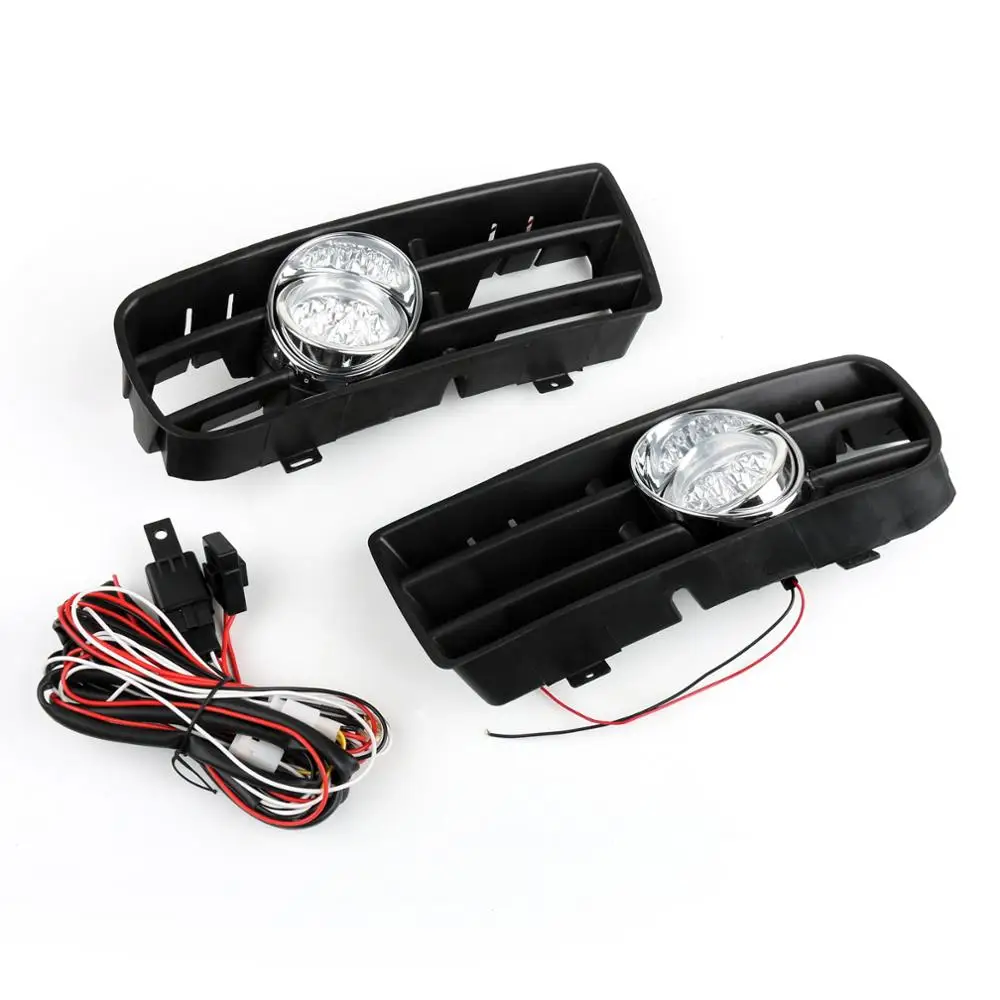 

Areyourshop White LED Bumper Lower Grill Fog Light Lamp For VW Golf GTI/TDI MK4 1999-2004 Grill Fog Light Car Accessories Parts
