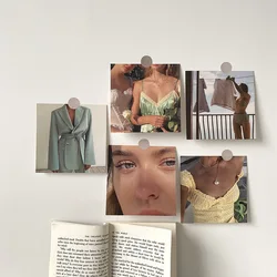 Korean Ins Art Girl Retro Decorative Card 5 Sheets Simple Style Photo Props Diy Collocation Postcard Background Wall Sticker