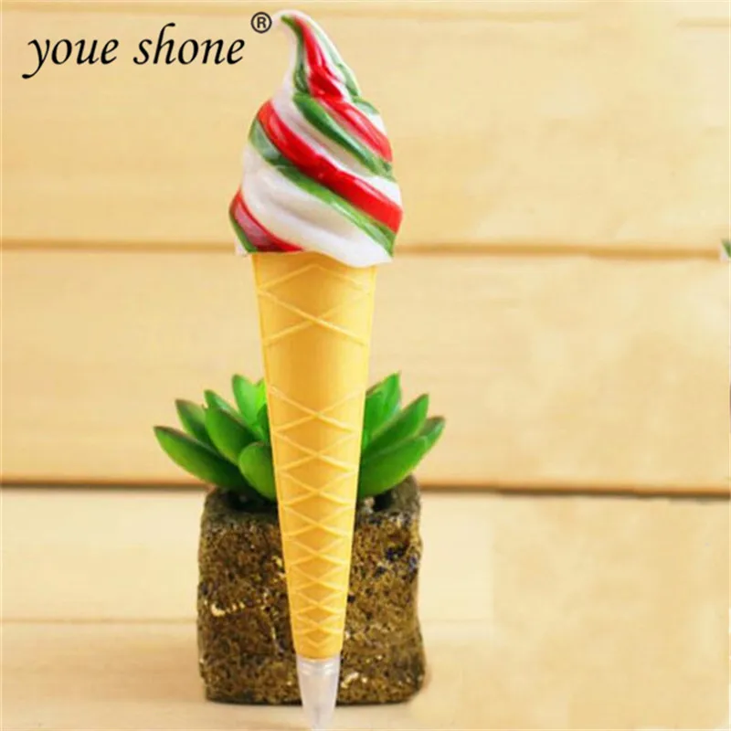 

Шариковая ручка YOUE SHONE, 1 шт./лот, пластиковая ручка для моделирования мороженого, 6 цветов, для школы и офиса, 0,7 мм