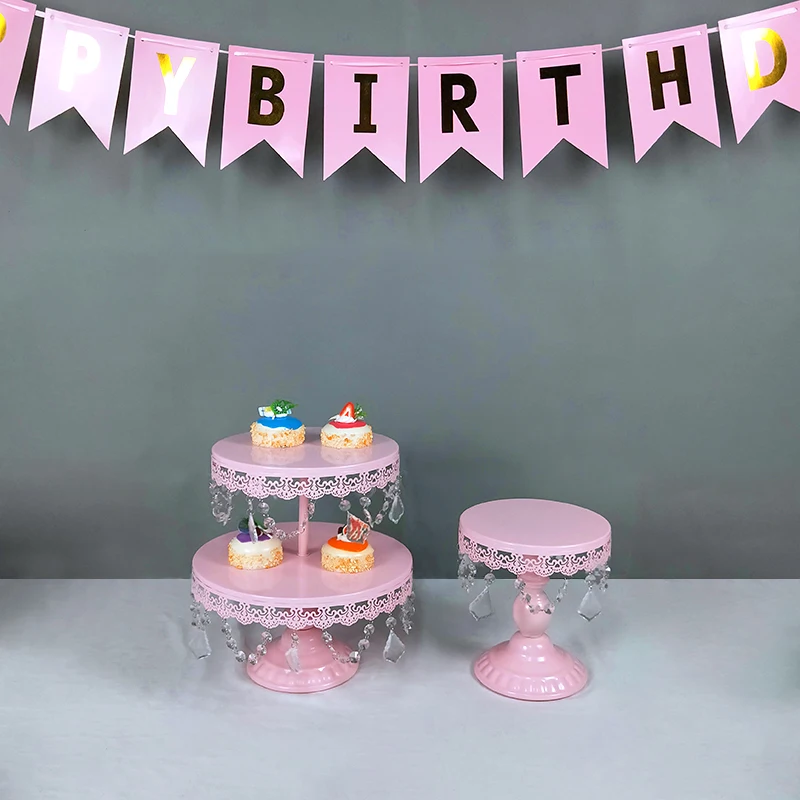 

Weeding cake stand PINK cupcake tray lace edge cake tools home decoration dessert table decorating party suppliers