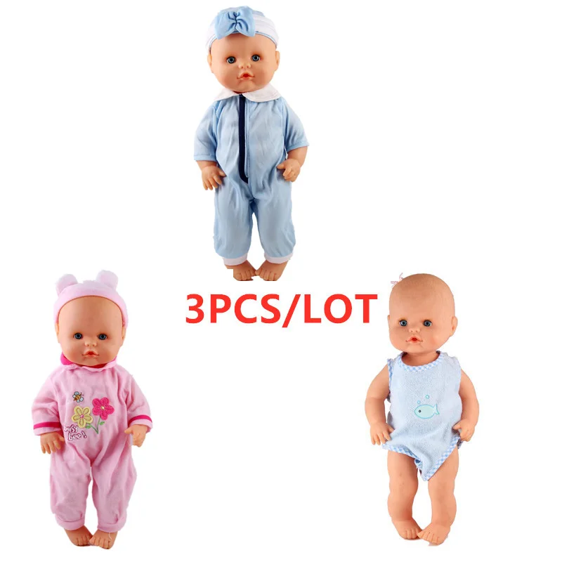35 см Nenuco кукольная одежда Nenuco Ropa y su Hermanita, 3 шт., 1 синее флокирование, кружевное платье, 1 красный комбинезон с овечьей шерстью, 1 комплект одежды 3 в 1 - Цвет: style 3
