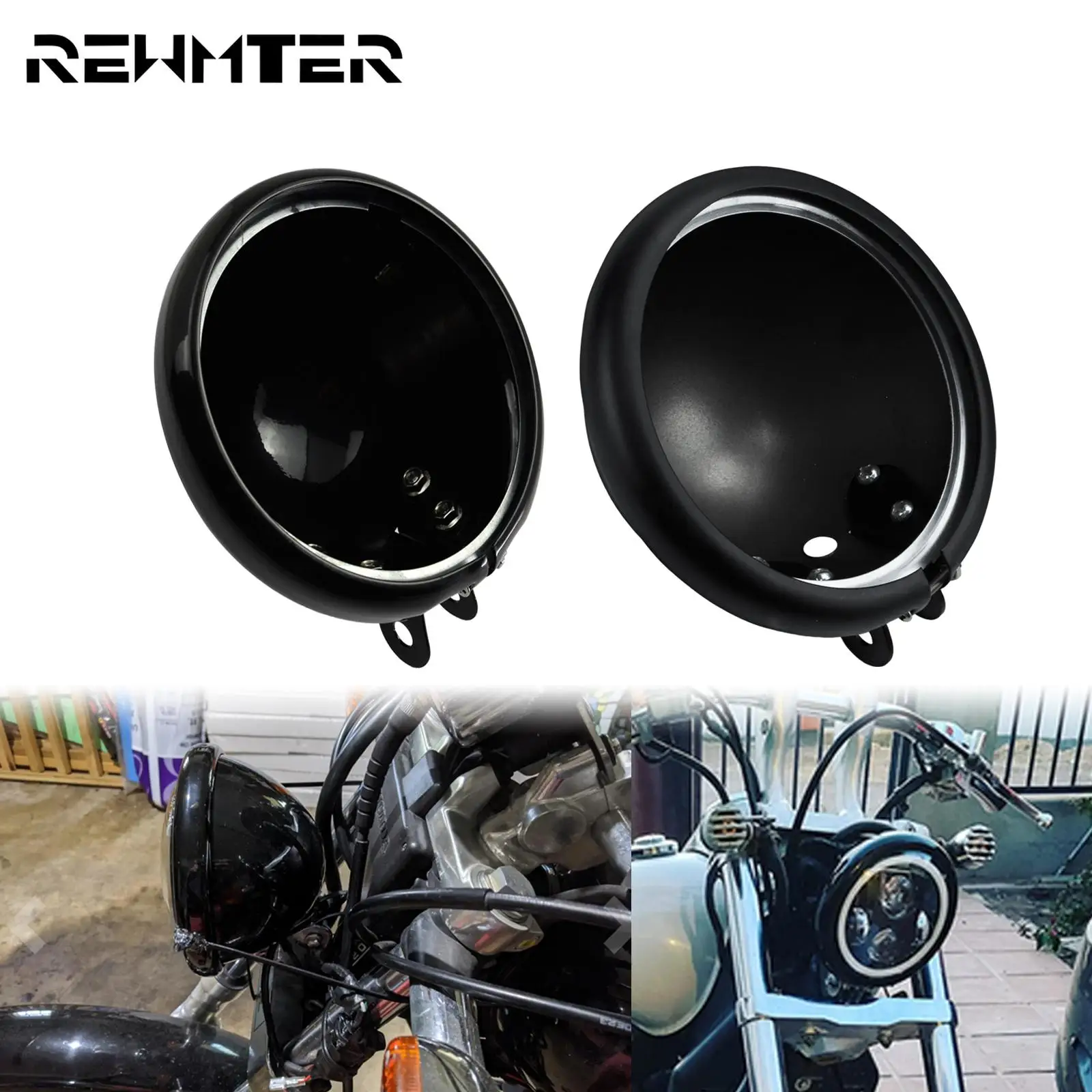 

Чехол для мотоцикла 5,75 дюйма, блестящий черный/матовый черный