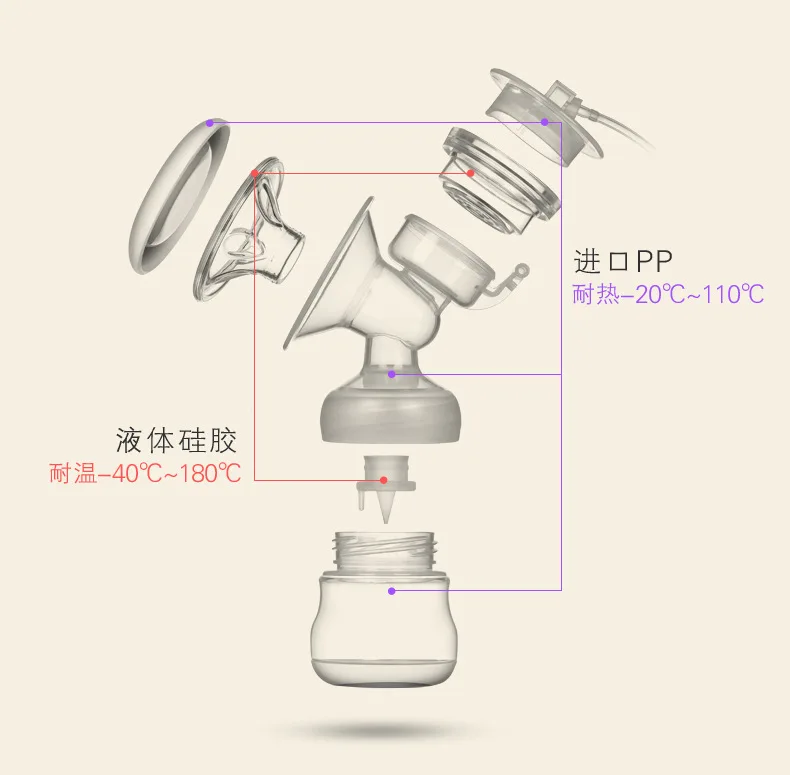 Chant Nine Bilateral Electric Breast Pump Accessories Rechargeable Milker Maternal Breast Pump Suction Large Prolactin Maker