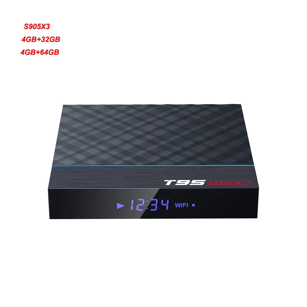 Четырехъядерный процессор Amlogic S905X3 4K Android 9,0 tv Box 4GB 32GB или 4GB 64GB Поддержка 2,4G/5G wifi Bluetooth USB3.0 медиаплеер T95MAX