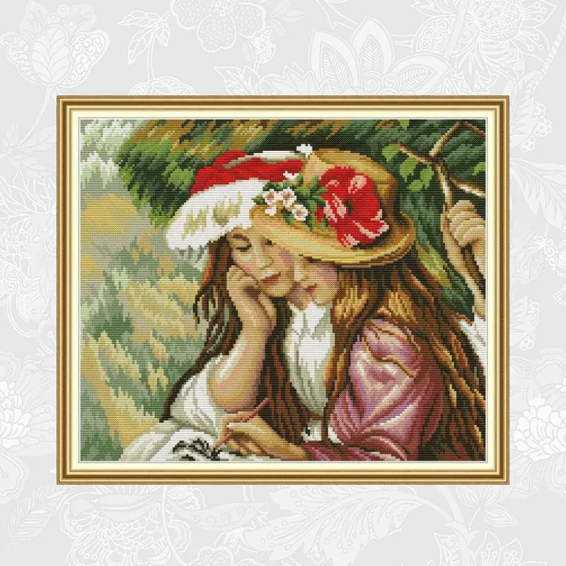 Картины с надписью Good Friend сделай сам вышивка напечатанная на холсте DMC 14CT 11CT