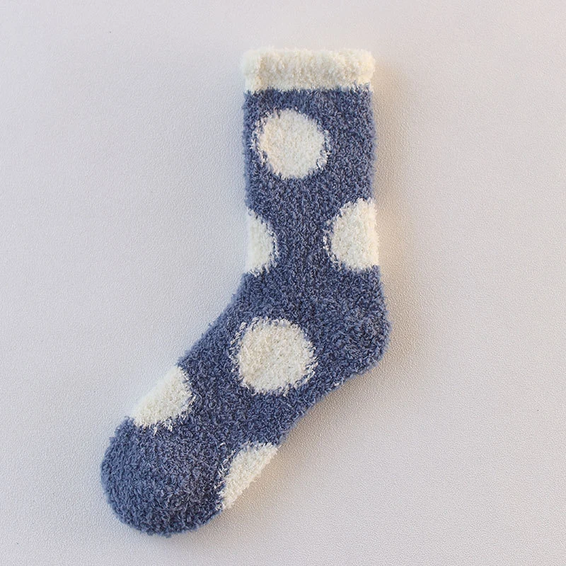 Fashion Fluffy Coral Velvet Dot Socks 