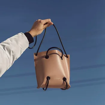 

Printed simple ins handbag small handbag shoulder messenger bag bucket bag