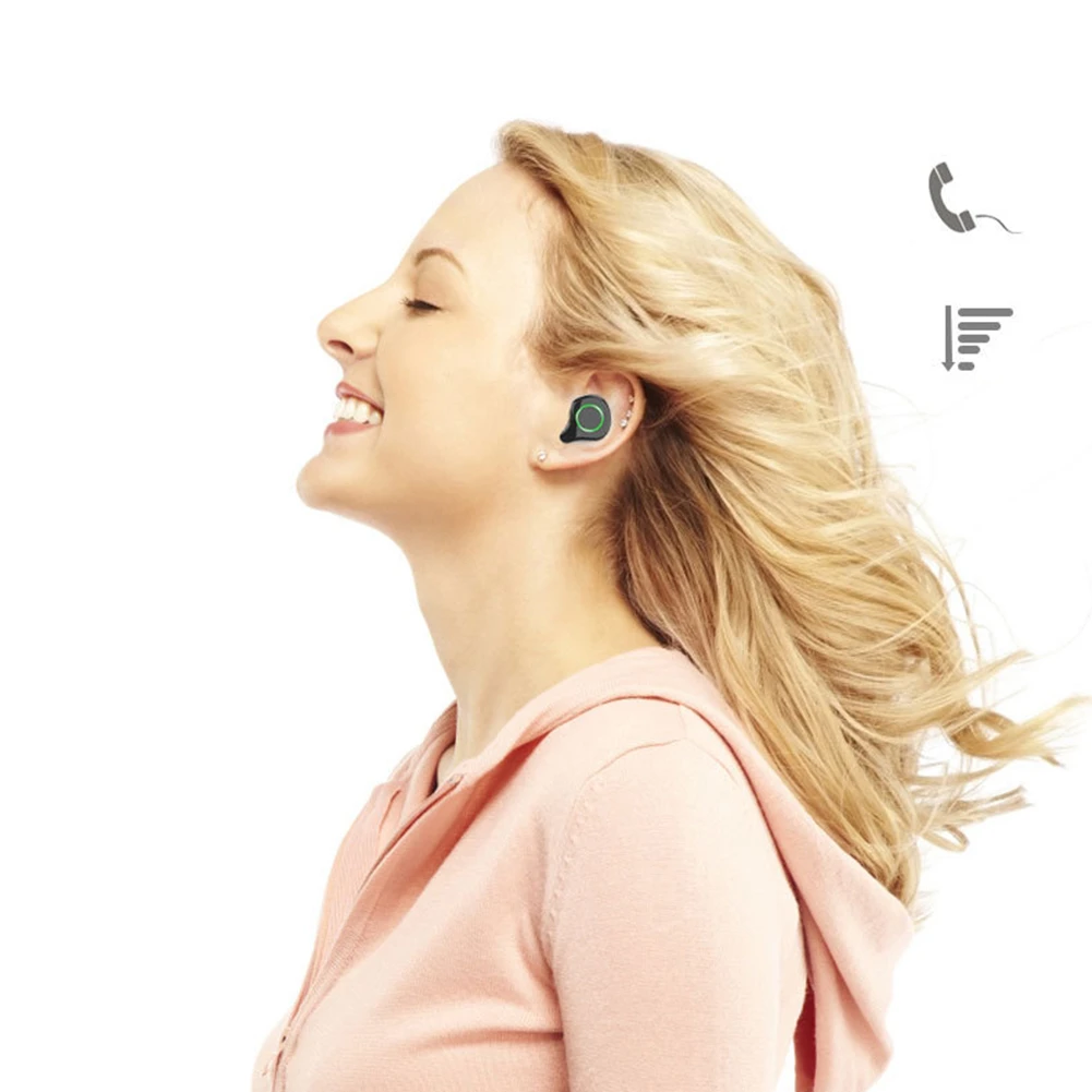 TWS сенсорное управление Bluetooth 5,0 гарнитура Автоматическое Сопряжение шумоподавление HIFI бас водонепроницаемые спортивные наушники power Bank Поддержка SIRI