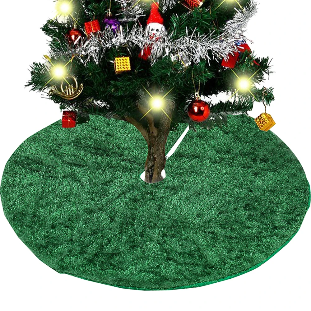 

Plush Christmas Tree Skirts Fur Carpet Merry Christmas Decoration for Home Natal Tree Skirts New Year Decoration 78/80/90cm