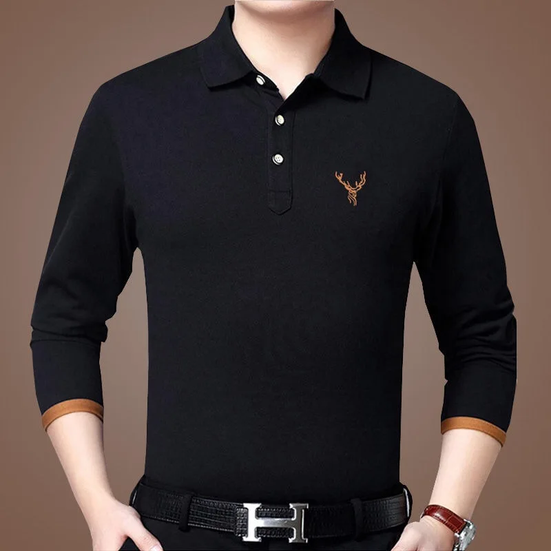SHABIQI Мужская рубашка поло с длинным рукавом тёплые рубашки поло Camisa повседневные хлопковые рубашки-поло несколько цветов повседневная мужская рубашка