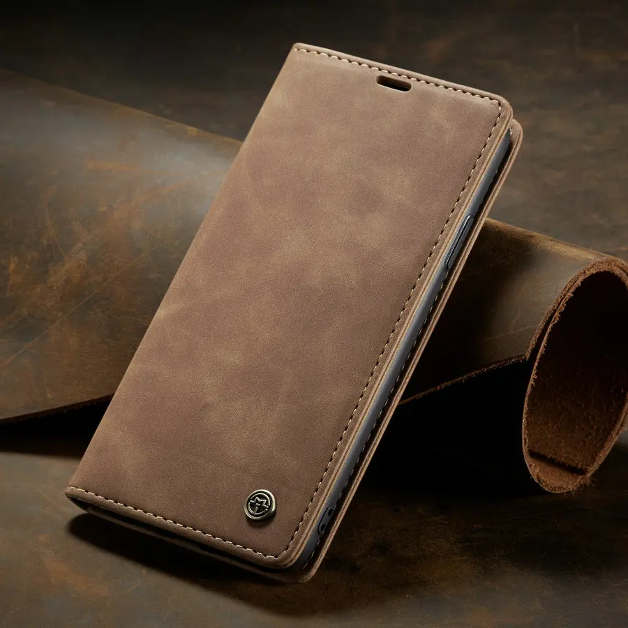 Vintage Leather Wallet Phone Case with Card Holder
